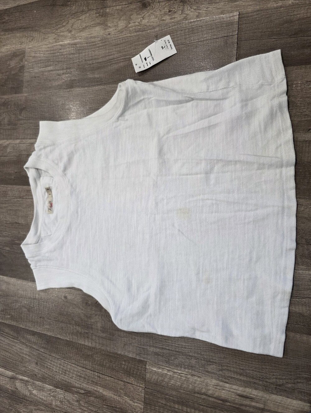 Nwt FAHERTY Muscle Tank Sun Wash Boho Classic White Sleeveless Crewneck Tank Top - Picture 5 of 16